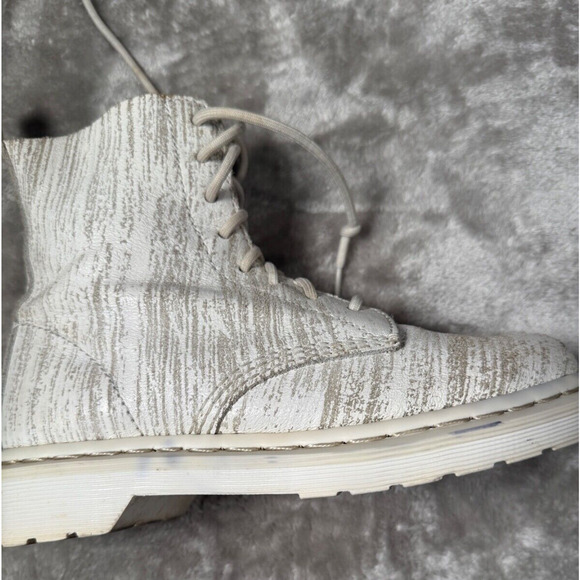 Dr. Martens White Mono Painter Pascal 1460 8 Eye Boots Womens Size 7 Mens 6 Rare - Picture 9 of 11